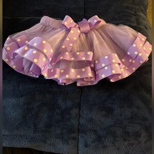 Baby Girl 3-6 Months lavender purple polka dot tulle tutu skirt
